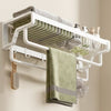 Towel Rack With Hook Bathroom Accessory Wall Mount Rail Shower Hanger