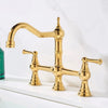 Brass Kitchen Faucet with Hand Shower Hot Cold Pot Filler Sink Tap