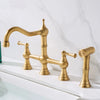 Brass Kitchen Faucet with Hand Shower Hot Cold Pot Filler Sink Tap