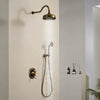Wall-Mounted Brass Bathroom Shower Faucet System Rainfall Shower Set