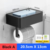 Stainless Steel Bathroom Toilet Paper Roll Holder with Phone Shelf