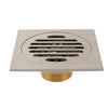 Brass Square Style Floor Drainer Waste Drain Bathroom Shower Drain