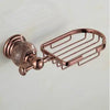 Brass Jade Bathroom Accessories Luxury Rose Gold Shower Accessories