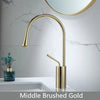 Bathroom Faucet Brushed Gold Faucet Brass and Marble Sink Mixer Tap