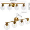 LED Bathroom Mirror Light Metal Brass Wall Mounted Vanity Lamp