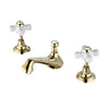 Brass Widespread Basin Faucet 3-Hole Hot Cold Bathroom Sink Mixer Tap