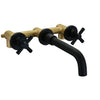 Double Handle Brass Surface Hot and Cold Bathroom Pool Basin Faucet