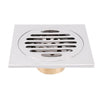 Brass Square Style Floor Drainer Waste Drain Bathroom Shower Drain