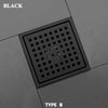 Tile Invisible Embedded Grid Bathroom Shower Insect-Proof Floor Drain