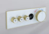 Digital Thermostatic Solid Brass Triple Mixer Valve Shower Set Panel