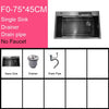 Multifunction Black Kitchen Sink Waterfall Faucet Large Wash Basin