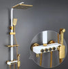 Modern Brass Rainfall Shower Faucet Set Adjustable Mixer Shower System