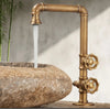 Antique Brass Outdoor Antifreeze Faucet 360° Swivel Cold Water Tap