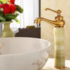 Bathroom Faucet Brass Jade Bathroom Basin Faucet Cold Hot Water Sink Tap