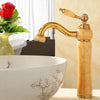 Bathroom Faucet Brass Jade Bathroom Basin Faucet Cold Hot Water Sink Tap
