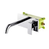 Wall-Mounted Basin Faucet Square Brass Mixer Tap with Embedded Box