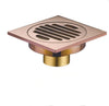 Brass Square Style Floor Drainer Waste Drain Bathroom Shower Drain