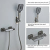 Piano Key Brass LED Digital Hot and Cold Mixer Shower Faucet Tap Set