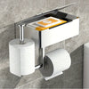 Stainless Steel Bathroom Toilet Paper Holder With Phone Shelf