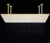 Large Brass Rainfall Shower Head Ceiling Mounted with Installation Arm