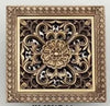 Antique Brass Square Shower Drain Art Carved Bathroom Floor Drain Grate