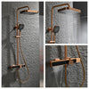 Brass 3-Function Bathroom Shower System Knobbed Mixer with Hand Shower
