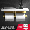 Luxury Double Paper Towel Rack Marble Paper Towel Rack Paper Holder