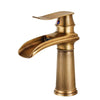 Classic Brass Waterfall Bathroom Basin Faucet Hot Cold Mixer Tap