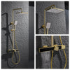 Brass 3-Function Bathroom Shower System Knobbed Mixer with Hand Shower