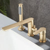 Brass Widespread Basin Faucet Bathroom Sink Water Mixer and Sprayer