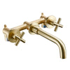 Double Handle Brass Surface Hot and Cold Bathroom Pool Basin Faucet