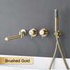 Dual Control Brass Bathroom Shower Faucet Luxury Type Bathtub Tap