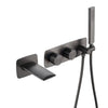 Wall-mounted Design Two-handle Double-control Waterfall Bathtub Tap