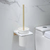 Marble Brass Luxury Brushed Gold Bathroom Shower Accessories Set