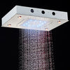 LED Ceiling-Mounted Concealed Stainless Steel Rainfall Shower Head