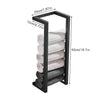 Black Towel Rack Holder Stainless Steel Wall-mounted Storage Rack