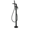 Bathtub Waterfall Floor Mount with Bathroom Faucet with Hand Shower