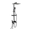 4-Function Brass Shower System with Storage Shelf Rain Shower Faucet