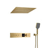 LED Brass Embedded Ceiling Rain Shower System Thermostatic Mixer