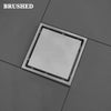 Stainless Steel Square Invisible Embedded Grid Bathroom Floor Drain