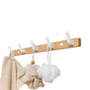 Aluminum Wood Wall Towel Hook Bathroom Hardware Clothes Shelf Rack