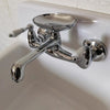 Wall Mounted Brass Basin Faucet with Soap Dish Hot Cold Sink Mixer Tap