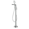 Bathtub Waterfall Floor Mount with Bathroom Faucet with Hand Shower