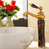 Bathroom Faucet Brass Jade Bathroom Basin Faucet Cold Hot Water Sink Tap