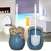 European Stainless Steel Long Handle Resin Base Toilet Cleaning Brush