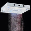 LED Ceiling-Mounted Concealed Stainless Steel Rainfall Shower Head