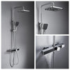 Brass 3-Function Bathroom Shower System Knobbed Mixer with Hand Shower