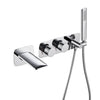 Wall-mounted Design Two-handle Double-control Waterfall Bathtub Tap