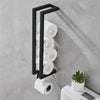 Black Towel Rack Holder Stainless Steel Wall-mounted Storage Rack