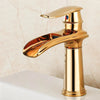 Classic Brass Waterfall Bathroom Basin Faucet Hot Cold Mixer Tap
